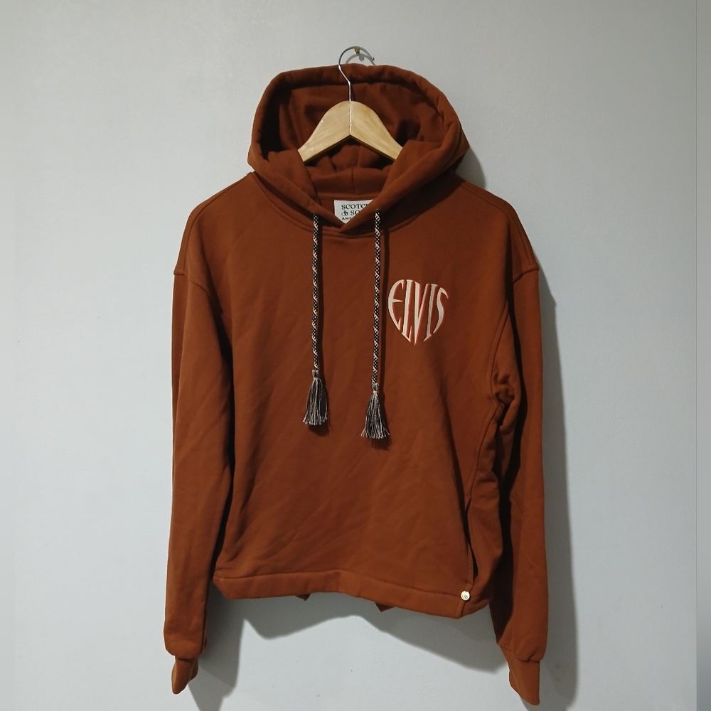 Scotch & Soda Elvis Graphic Organic Cotton Hoodie Size: S
